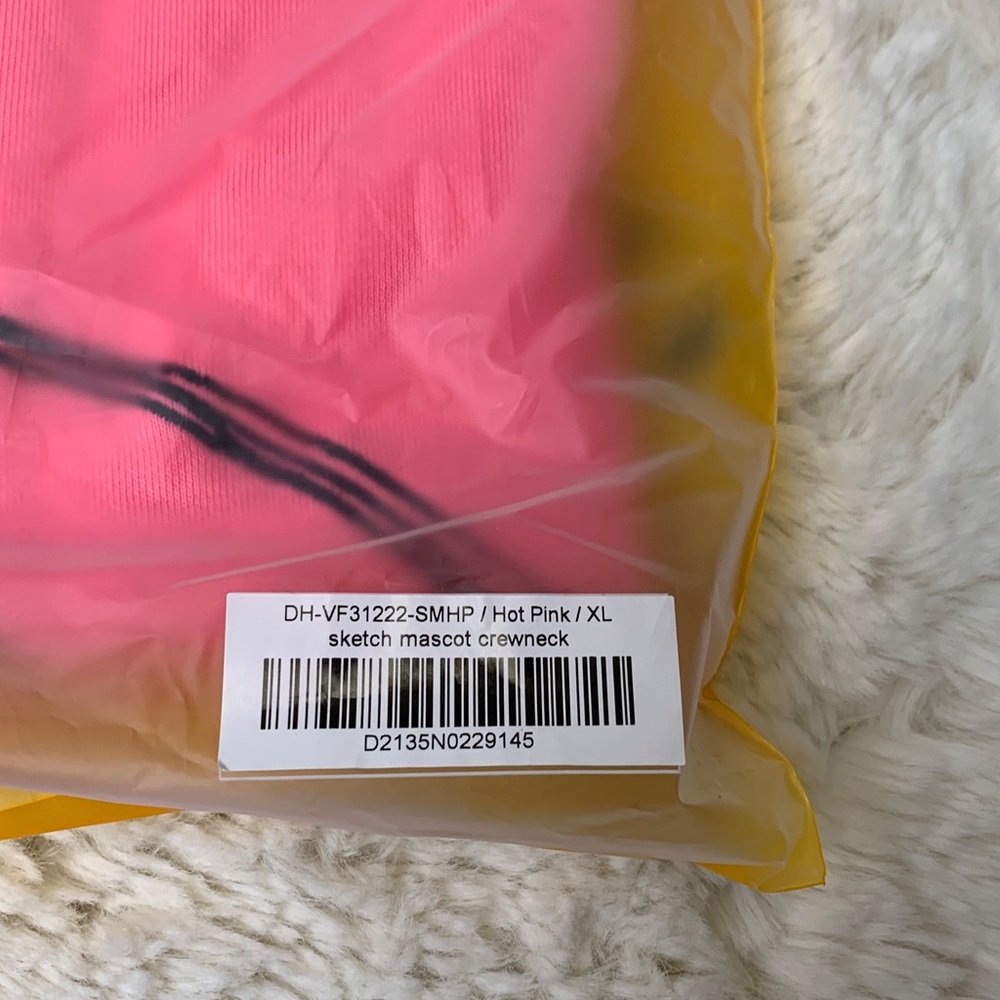 NWT Drew House Sketch Mascot Crewneck Hot Pink Size XL - Picture 4 of 5